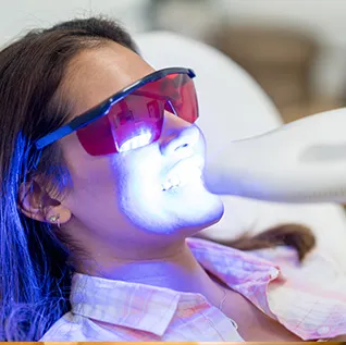 In-office teeth whitening